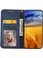 iPhone15 Pro Pu Deri Telefon Kılıfı Için Basklı Rhombus Desen Görüntüleme Stand Cüzdan Kapak Mavisi (Yurt Dışından) 3