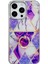 iPhone15 Pro Ring Tutucu Için Kılıf Ekleme Mermer Telefon Kapak-Dark Mor (Yurt Dışından) 1