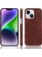 iPhone15 Slim-Thin Tele Kılıfı Için Litchi Doku Pu Deri Kaplamalı Tpu Şok Geçirmez Kapak-Kahverengi (Yurt Dışından) 5