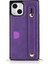 iPhone15 Plus Pu Pu Pu Deri Kaplı Tpu Kart Tutucu Kickstand Telefon Kapak-Mor (Yurt Dışından) 3