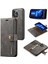 iPhone15 Pro Telefon Kılıfı Için Şok Geçirmez Deri Deri Çıkarılabilir Manyetik Telefon Kabuğu Cüzdan Stand Kapak-Grey (Yurt Dışından) 1