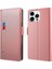 iPhone15 Pro Case Pu Derisi Manyetik Telefon Stand Kapağı Kart Yuvası, Ayna Güllü Altın (Yurt Dışından) 1