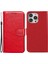 iPhone15 Pro Case Pu Deri Manyetik Kapatma Telefon Kapak-Kırmızı (Yurt Dışından) 1