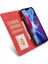 iPhone15 Pro Dustroof Pu Deri Cep Telefon Kılıfı Manyetik Stand Cüzdan Telefon Kapağı Kayış Kırmızısı (Yurt Dışından) 2