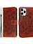 iPhone15 Pro Max Pu Deri Kılıf Stand Manyetik Kapatma Telefon Kapak-Kahverengi (Yurt Dışından) 1