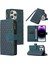 iPhone15 Pro Max Zipper Cep 9 Kart Yuvaları Deri Kabuk Cüzdan Stand Telefon Kılıfı 2 Kayış Yeşili (Yurt Dışından) 1