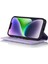 iPhone15 Pu Deri Kart Tutucu Kılıfı Stand Rfıd Engelleme Telefon Kapağı Magsafe-Purple ile Uyumlu (Yurt Dışından) 5