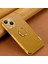 iPhone15 Plus Timsah Doku Deri+Tpu Kapak Parmak Yüzüğü Kickstand Telefon Vaka Sarı (Yurt Dışından) 5