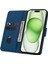iPhone15 Plus Case Rhombus Için Cüzdan Stand-Sapfire ile Iş Deri Telefon Kapağı (Yurt Dışından) 4