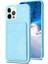 iPhone15 Pro Matte Pu Deri+Tpu Telefon Stand Kılıfı Önleme Önleyici Cep Telefonu Koruyucu Arka Kapak Mavisi (Yurt Dışından) 1