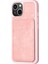 iPhone15 Plus Kart Yuvaları Için Kickstand Case Mat Pu Deri Kaplamalı Tpu Telefon Kapak-Pembe (Yurt Dışından) 1