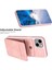iPhone15 Plus Kart Yuvaları Için Kickstand Case Mat Pu Deri Kaplamalı Tpu Telefon Kapak-Pembe (Yurt Dışından) 3