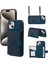 iPhone15 Plus Için Plus Grid Baskılı Cüzdan Kılıfı Pu Deri Kaplamalı Tpu Kart Yuvaları Kickstand Telefon Kapağı Omuz Kayışı Yeşili (Yurt Dışından) 1