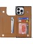 iPhone15 Pro Max Rfıd Engelleme Telefon Kılıfı Tpu+Pu Kickstand Cüzdan Telefon Kapağı Omuz Kayış Kahverengi (Yurt Dışından) 2