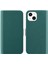 iPhone15 Plus Artı Stand Cüzdan Litchi Doku Şeker Pu Deri Deri Flip Cover-Blackish Yeşil (Yurt Dışından) 1