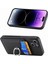 iPhone15 Plus Karbon Fiber Doku Pu Deri+Pc+Tpu Telefon Kılıf Kart Tutucu Yüzük Kickstand Cep Telefonu Kapak Black (Yurt Dışından) 2
