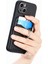 iPhone15 Plus Karbon Fiber Doku Pu Deri+Pc+Tpu Telefon Kılıf Kart Tutucu Yüzük Kickstand Cep Telefonu Kapak Black (Yurt Dışından) 4