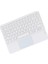 Wenn Tab 7" Uyumlu Kablosuz Bluetooth Şarj Edilebilir Mini Q Touchpad'li Klavye - Beyaz 1