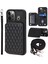 iPhone12 Pro Max Için Koruyucu Telefon Kılıfı 6.7 Inç Rfıd Engelleme Straps-Black ile Basılı Pu+Tpu Telefon Kapağı (Yurt Dışından) 1