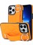 iPhone13 Pro Kickstand Case Wave Desen Anti Drop Pu+Tpu Telefon Koruyucu-Orange Için (Yurt Dışından) 1