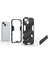 iPhone15 Plus Cep Telefonu Kılıfı Pc+Tpu Kickstand Damla Koruma Kabuk Black ile Arka Kapak (Yurt Dışından) 3