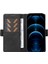 Pu Deri Cüzdan Kılıfı iPhone12/12 Pro Skin-Touch Stand Manyetik Kapatma Telefon Kapak Black (Yurt Dışından) 2