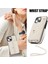 026 iPhone13/14 Kickstand Case Card Yuvaları Rhombus Grid Telefon Kapak-Beyaz (Yurt Dışından) 2