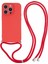 iPhone14 Pro Max Case Için Long Lanyard-Red ile Ka Tpu Fiber Astar Telefon Kapağı (Yurt Dışından) 1