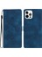 iPhone15 Pro-Drop Anti-Drop Telefon Kılıfı Çiçek Baskılı Deri Cüzdan Stand Kapak Mavisi (Yurt Dışından) 1