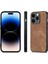 iPhone15 Pro Max Back Cover Pu Deri+Pc Yüksek Alüminyum Silikon Cam Film-Kahverengi ile Vintage Telefon Kılıfı (Yurt Dışından) 5