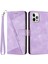 iPhone12/iPhone12 Pro 6.1 Inç Pu Deri Stand Telefon Kılıf Üçgeni Strap-Purple ile Baskılı Cüzdan Kapağı (Yurt Dışından) 1