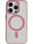 iPhone15 Pro Max Case Tpu+Pc+Alüminyum Alaşım+Mıknatıs Halkası Telefon Kapağı Magsafe-Pink ile Uyumlu (Yurt Dışından) 1