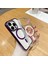 iPhone15 Pro Max Case Tpu+Pc+Alüminyum Alaşım+Mıknatıs Halkası Telefon Kapağı Magsafe-Pink ile Uyumlu (Yurt Dışından) 5