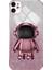 iPhone12 6.1 Inç Kasa Astronot Pc+Tpu Telefon Kapağı Kickstand-Pink ile (Yurt Dışından) 1