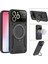 iPhone15 Pro Pc+Tpu Telefon Kapağı Için Ring Kickstand Manyetik Kılıf Magsafe-Black ile Uyumlu (Yurt Dışından) 2