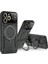 iPhone15 Pro Pc+Tpu Telefon Kapağı Için Ring Kickstand Manyetik Kılıf Magsafe-Black ile Uyumlu (Yurt Dışından) 3