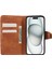 iPhone15 Plus Için Pu Deri Telefon Kapağı Plus Cüzdan-Brown ile Vaka Şok Geçirmez Telefon Kılıfı (Yurt Dışından) 2