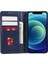 iPhone15 Plus Için Deri Telefon Kasası Artı Cüzdan Standı Buzağı Dokusu Cep Telefonu Kapak-Mavi (Yurt Dışından) 5