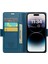 iPhone15 Pro Rfıd Engelleme Deri Stand Cüzdan Kılıfı Litchi Dokusu Parlak Telefon Kapak Mavisi (Yurt Dışından) 2