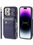 iPhone15 Plus Damla Geçirmez Pu Deri+Tpu Telefon Kılıfı Rfıd Bloking Cüzdan Kapağı Bilek Kayış Mavisi (Yurt Dışından) 1