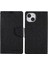 iPhone15 Plus Case Canvas Texture Pu Deri Stand Telefon Kapak Black (Yurt Dışından) 1