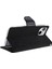 iPhone15 Plus Case Canvas Texture Pu Deri Stand Telefon Kapak Black (Yurt Dışından) 4