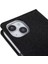 iPhone15 Plus Case Canvas Texture Pu Deri Stand Telefon Kapak Black (Yurt Dışından) 5