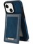 Kart Tutucu Rfıd Engelleme Kılıfı iPhone15 Plus Pu Deri Kaplamalı Tpu Kickstand Telefon Kapak Mavisi (Yurt Dışından) 3