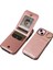 iPhone15 Plus Için Case Litchi Doku Pu Deri+Tpu Cep Telefonu Kickstand Cover-Rose Altın (Yurt Dışından) 2