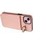 iPhone15 Plus Için Case Litchi Doku Pu Deri+Tpu Cep Telefonu Kickstand Cover-Rose Altın (Yurt Dışından) 4