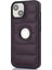 iPhone15 Plus Case Logo Pencere Pu Deri+Tpu Telefon Kapak-Dark Mor (Yurt Dışından) 1