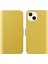 iPhone15 Tam Sarılmış Telefon Kılıfı Stand Cüzdan Litchi Doku Şeker Renk Pu Deri Dergi Sarı Sarı (Yurt Dışından) 1