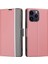 iPhone15 Pro Max Twill Doku Telefon Kapak Kartı Tutucu Stand Anti-Çizelge Tpu+Pu Deri Kılıf Pembe (Yurt Dışından) 1