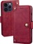 iPhone15 Pro-Sracratch Pu Deri Cüzdan Telefon Kapak-Kırmızı Için Şok Geçirmez Telefon Kılıfı (Yurt Dışından) 1